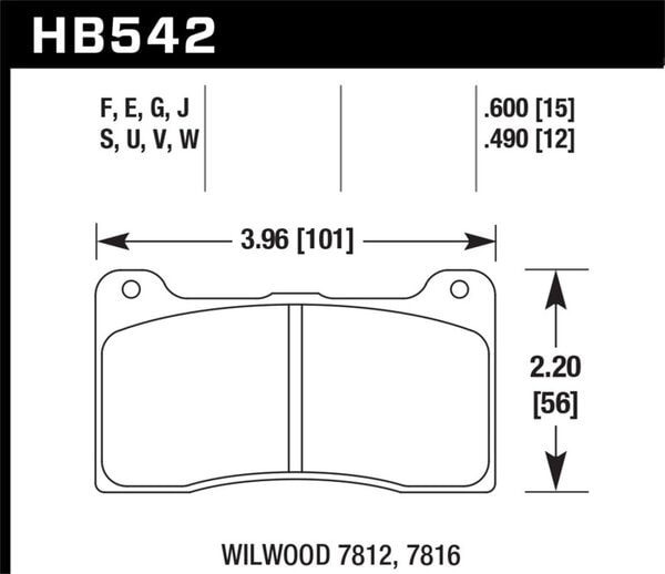 HB542N.600: HAWK HP+ Brake Pad Sets