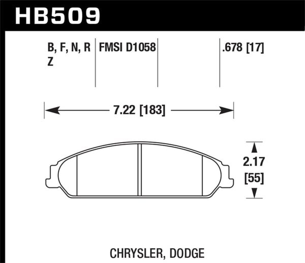 HB509B.678: HAWK HPS 5.0 Brake Pad Sets