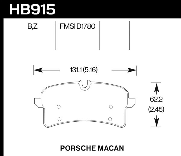 HB915Z.664: HAWK Ceramic Brake Pad Sets