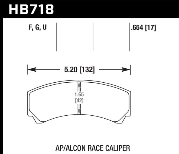 HB718G.654: HAWK DTC-60 Brake Pad Sets