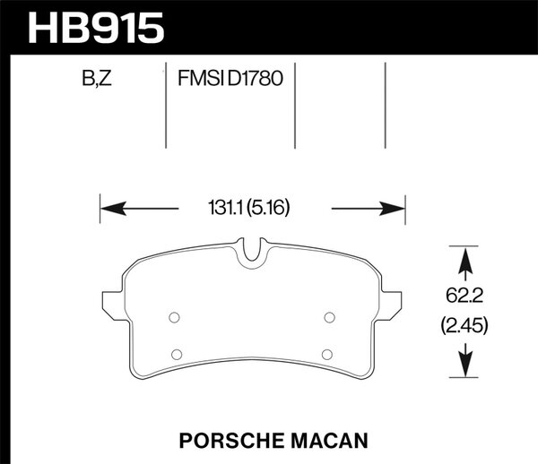 HB915B.664: HAWK HPS 5.0 Brake Pad Sets