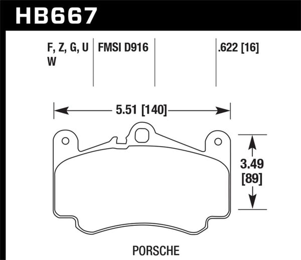 hawkHB667B.622: HAWK HPS 5.0 Brake Pad Sets