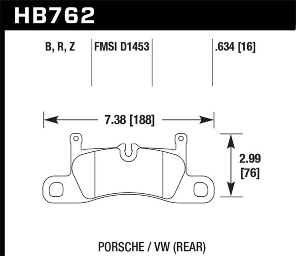 HB762Z.634: HAWK Ceramic Brake Pad Sets