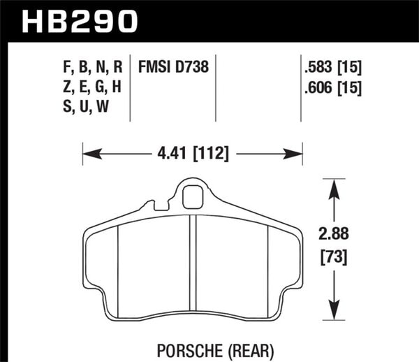 HB290D.583: HAWK ER-1 Brake Pad Sets