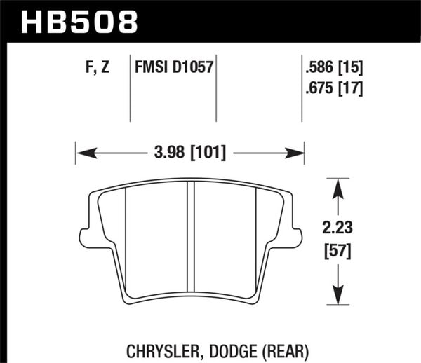 HB508B.586: HAWK HPS 5.0 Brake Pad Sets