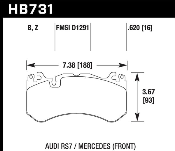 HB731B.620: HAWK HPS 5.0 Brake Pad Sets