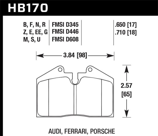 HB170B.650: HAWK HPS 5.0 Brake Pad Sets