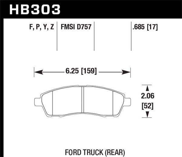 HB303P.685: HAWK Super Duty Brake Pad Sets