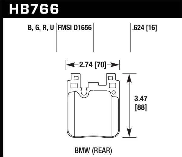 HB766Z.624: HAWK Ceramic Brake Pad Sets