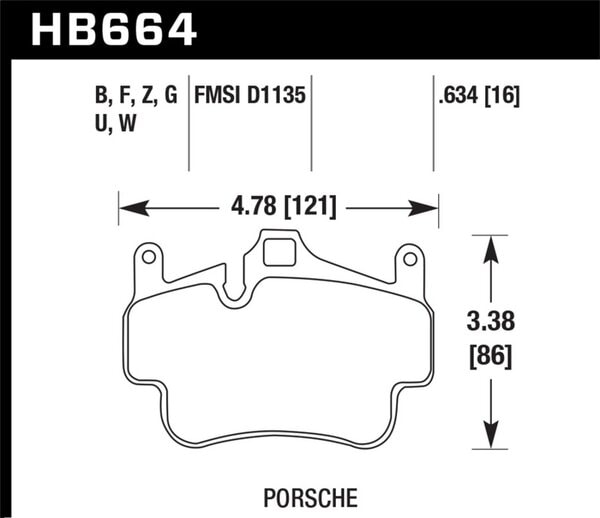 hawkHB664B.634: HAWK HPS 5.0 Brake Pad Sets