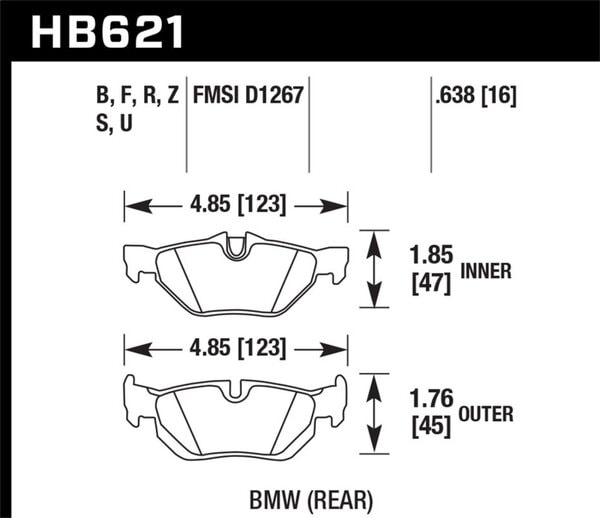 hawkHB621S.638: HAWK HT-10 Brake Pad Sets