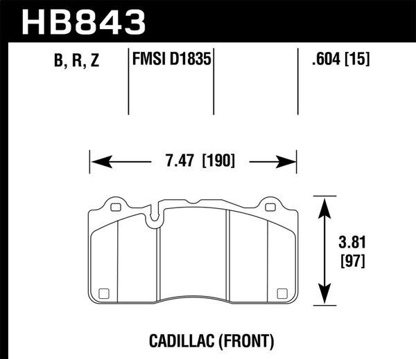 hawkHB843U.604: HAWK DTC-70 Brake Pad Sets