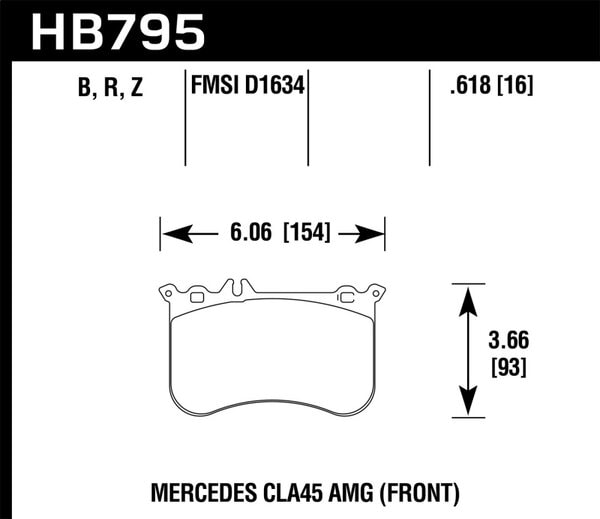 HB795Z.618: HAWK Ceramic Brake Pad Sets