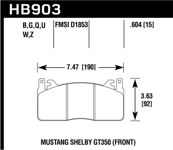 HB903G.604: HAWK DTC-60 Brake Pad Sets