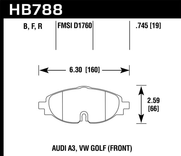 HB788F.745: HAWK HPS Brake Pad Sets