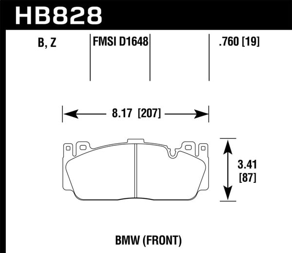 HB828Z.760: HAWK Ceramic Brake Pad Sets