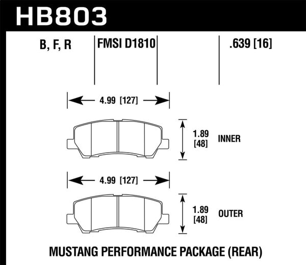HB803B.639: HAWK HPS 5.0 Brake Pad Sets