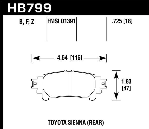 HB799Z.597: HAWK Ceramic Brake Pad Sets