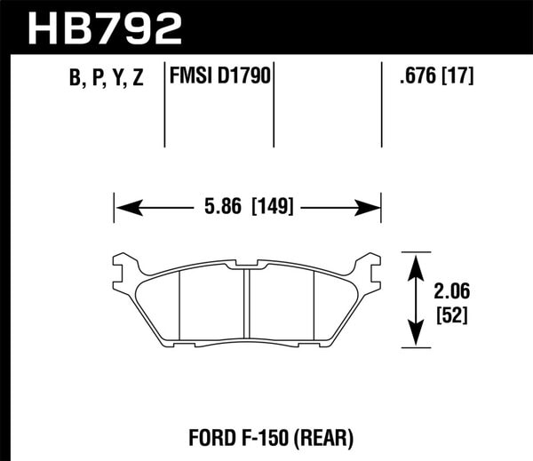 HB792Y.676: HAWK LTS Brake Pads