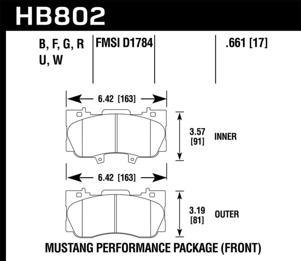 HB802F.661: HAWK HPS Brake Pad Sets