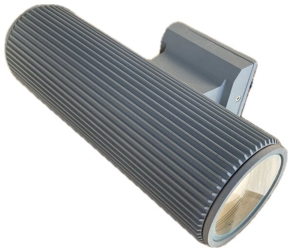 aplique exterior moderno 2 luces gris
