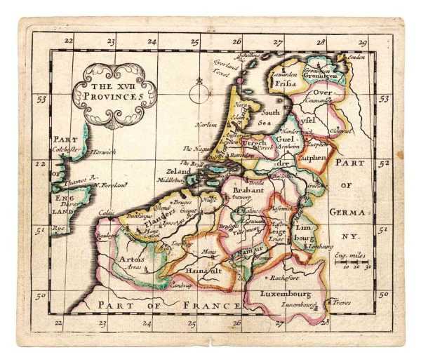 Oude kaart Zeventien Provinciën 1684 Seller | Luxe ingelijst ...