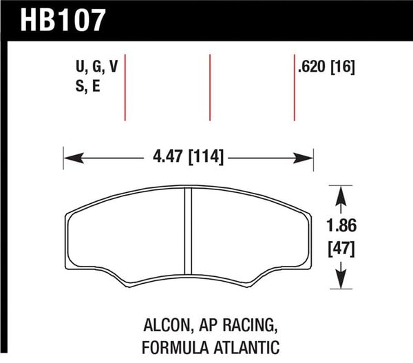 HB107U.620: HAWK DTC-70 Brake Pad Sets
