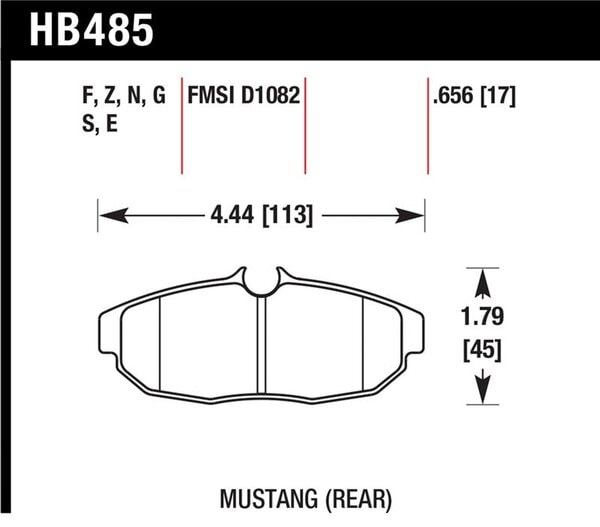 HB485B.656: HAWK HPS 5.0 Brake Pad Sets