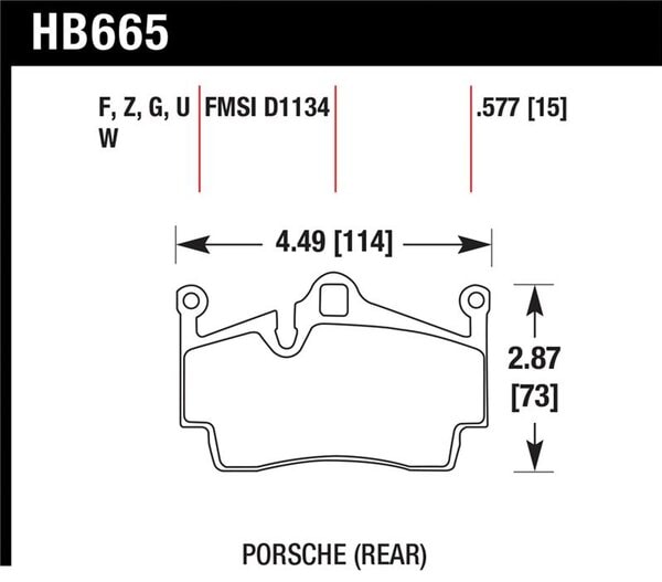 HB665Z.577: HAWK Ceramic Brake Pad Sets