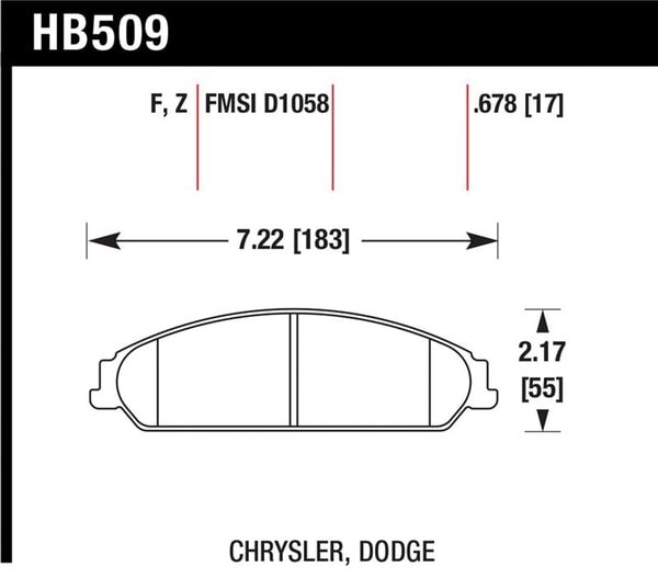 HB509F.678: HAWK HPS Brake Pad Sets