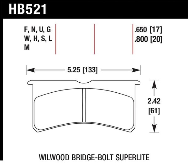 HB521U.800: HAWK DTC-70 Brake Pad Sets