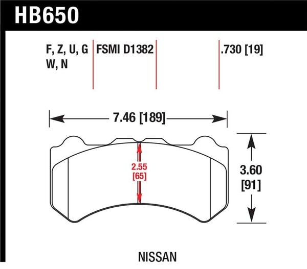 HB650F.730: HAWK HPS Brake Pad Sets