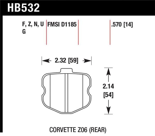 HB532F.570: HAWK HPS Brake Pad Sets