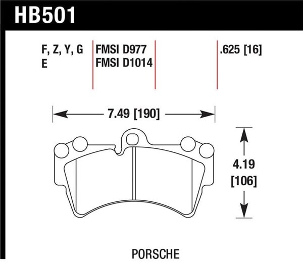 HB501G.625: HAWK DTC-60 Brake Pad Sets