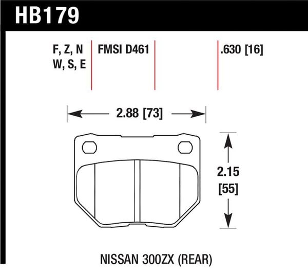 HB179Z.630: HAWK Ceramic Brake Pad Sets
