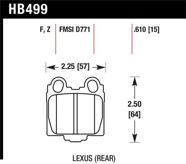 HB499F.610: HAWK HPS Brake Pad Sets