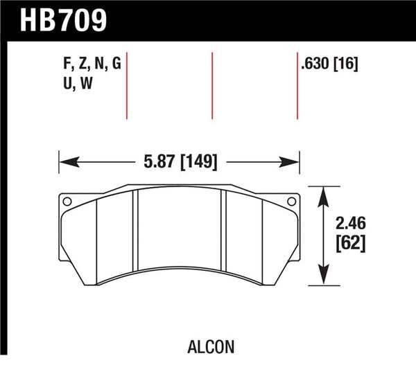 HB709F.630: HAWK HPS Brake Pad Sets
