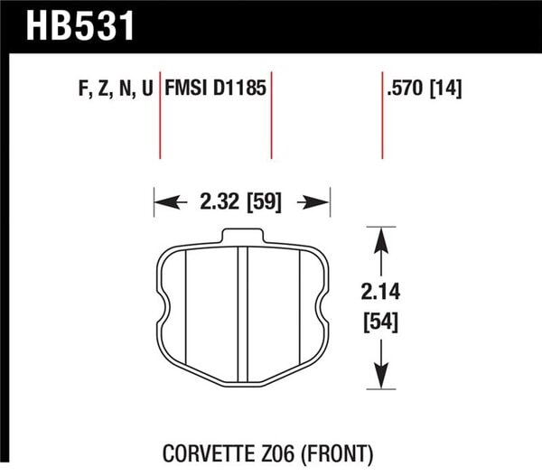 HB531F.570: HAWK HPS Brake Pad Sets