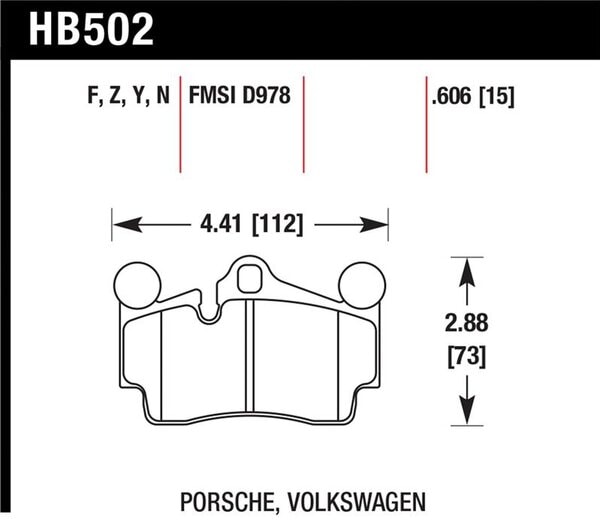 HB502B.606: HAWK HPS 5.0 Brake Pad Sets