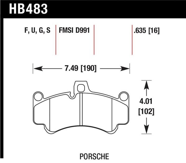 HB483G.635: HAWK DTC-60 Brake Pad Sets