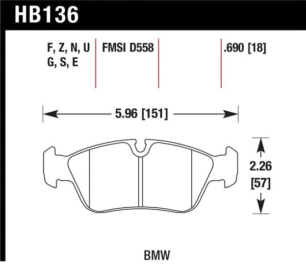 HB136F.690: HAWK HPS Brake Pad Sets