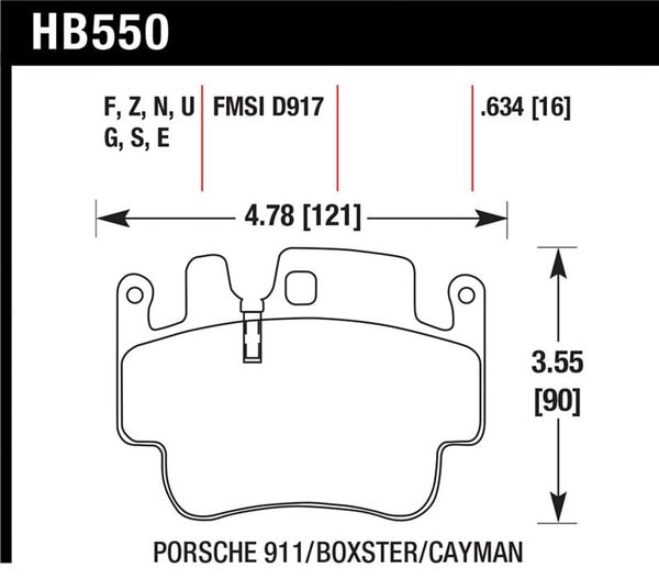 HB550N.634: HAWK HP+ Brake Pad Sets