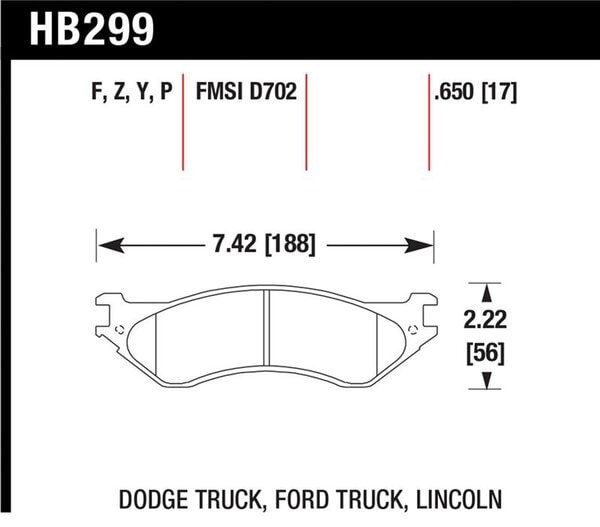 HB299F.650: HAWK HPS Brake Pad Sets