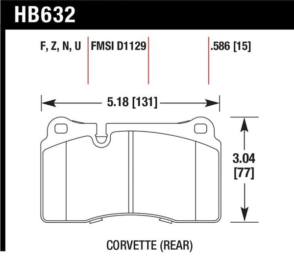 HB632Z.586: HAWK Ceramic Brake Pad Sets