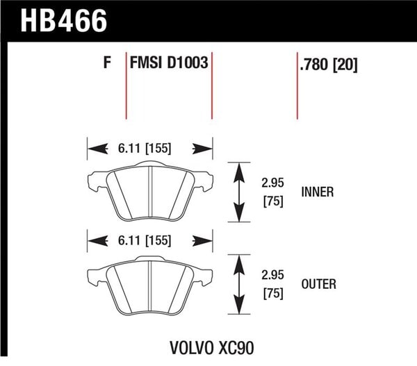 HB477Y.610: HAWK LTS Brake Pads