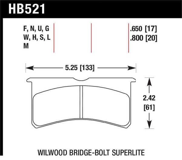 HB521F.800: HAWK HPS Brake Pad Sets