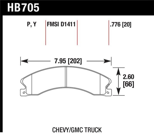 HB705P.776: HAWK Super Duty Brake Pad Sets