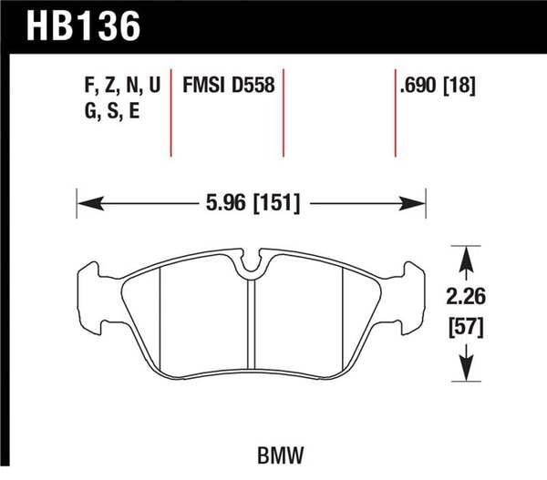 HB136S.690: HAWK HT-10 Brake Pad Sets