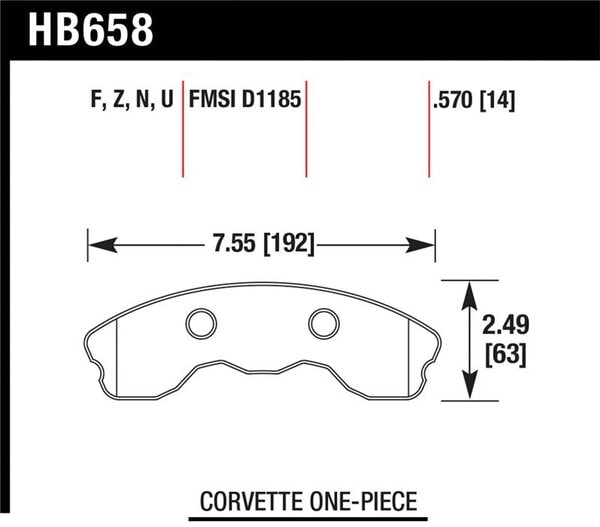 HB658Z.570: HAWK Ceramic Brake Pad Sets
