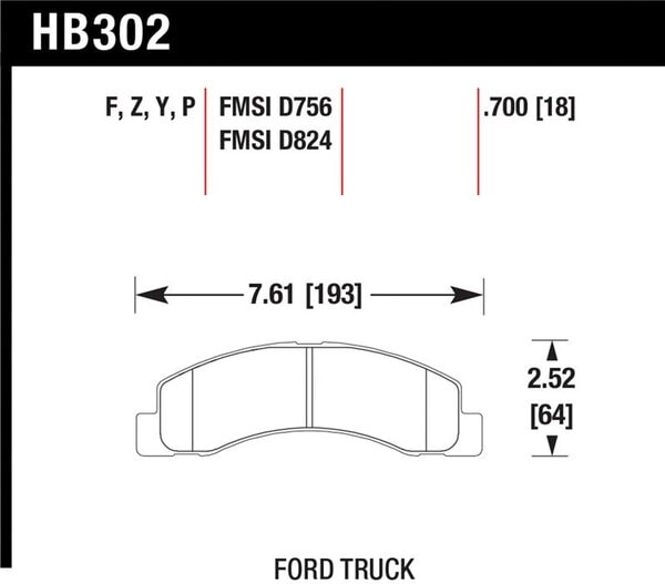 HB302P.700: HAWK Super Duty Brake Pad Sets
